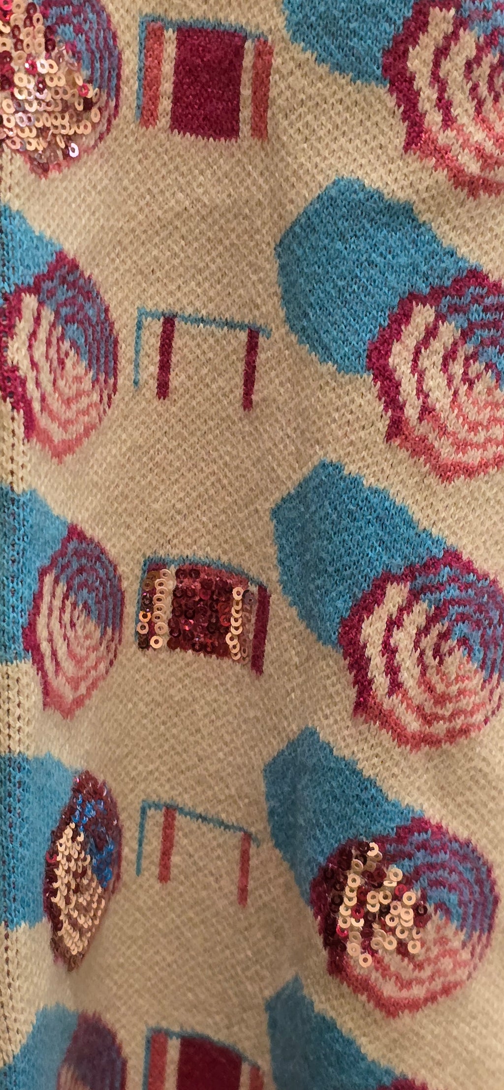 Candy Cane Sweater With Sequin Detail