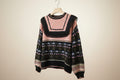 Elizabethan Pink Sweater With Tulle Fringe