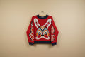 Whimsical Reindeer Motif Sweater