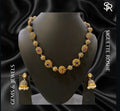 Takshila Gold Temple Necklace With Matching Earrings