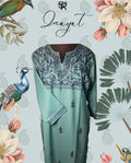 Indigo Blue Aari-Embroidered Cotton Kurti
