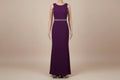 Allura Purple Structured Cocktail Dress With Embellished Belt