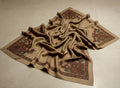 Zarafshan Pashmina With Intricate Hand Embroidered Sozni Work Handspun and Handwoven