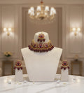 Padmavati Choker Set With Enamel Work and Matching Mangtika and Earrings