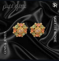 Pastel Glitter Classy Gemstone Studs
