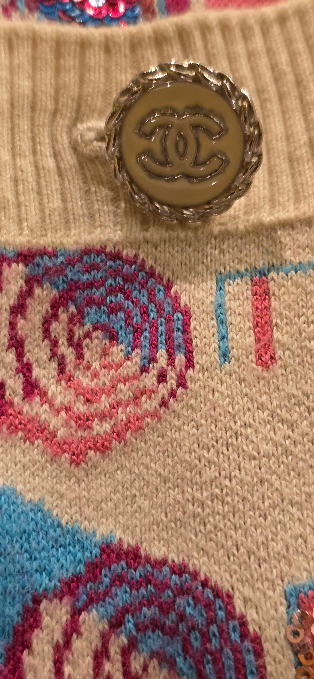 Candy Cane Sweater With Sequin Detail