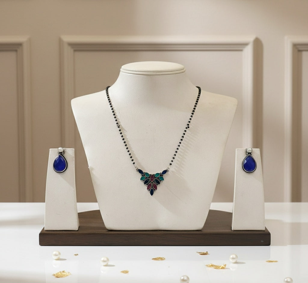 Sarayah Mangalsutra with Matching Studs