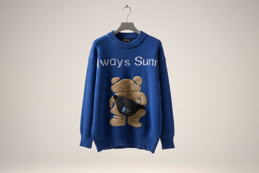 Sunny Bear Sweater With Fanny Pack