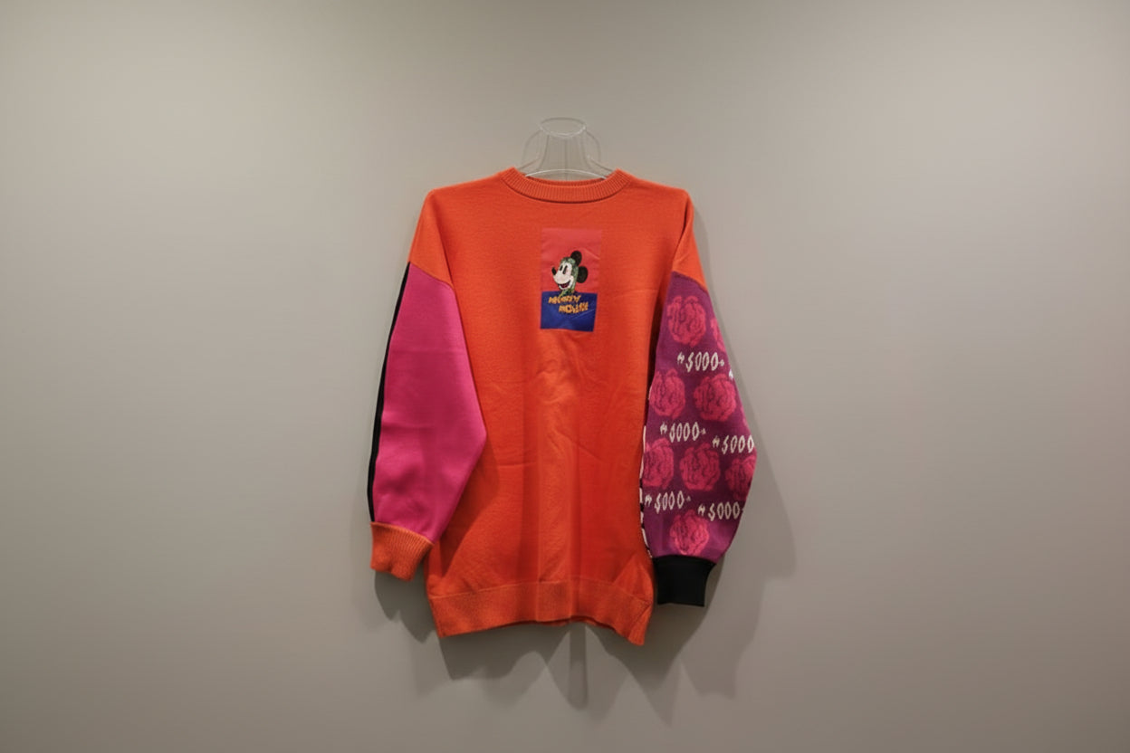 Neon Mickey Varsity Sweater
