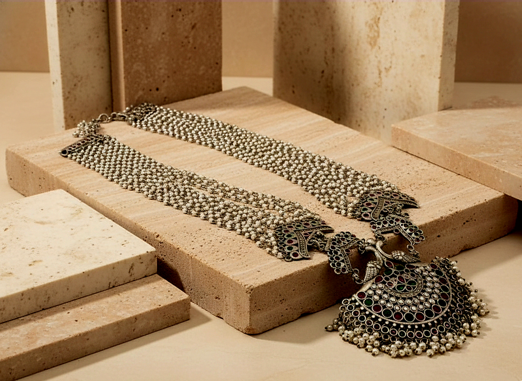 Noor Maharani Statement Neckpiece With Pearls