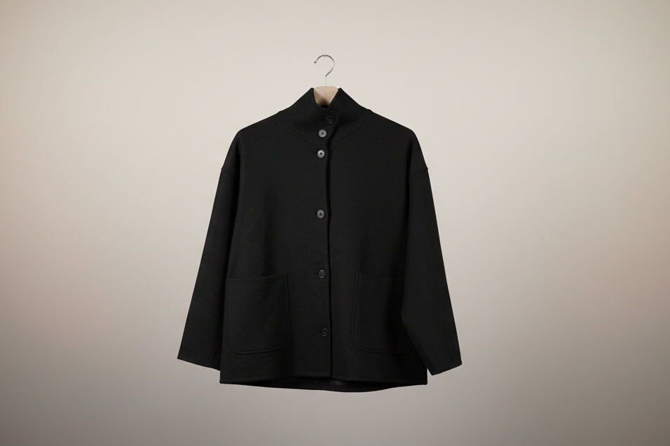 SR Basics : Plain Black OverCoat