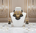 Rivya Kundan Necklace With Chandbalis and Intricate Enamel Work