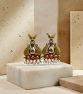 Mirekl Statement Earrings With Enamel Work