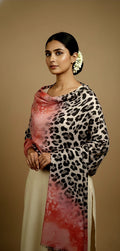 Leopard Pink Pure Cashmere Stole