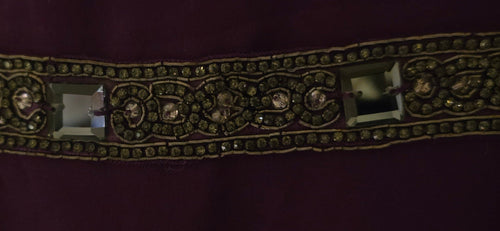 Allura Purple Structured Cocktail Dress With Embellished Belt