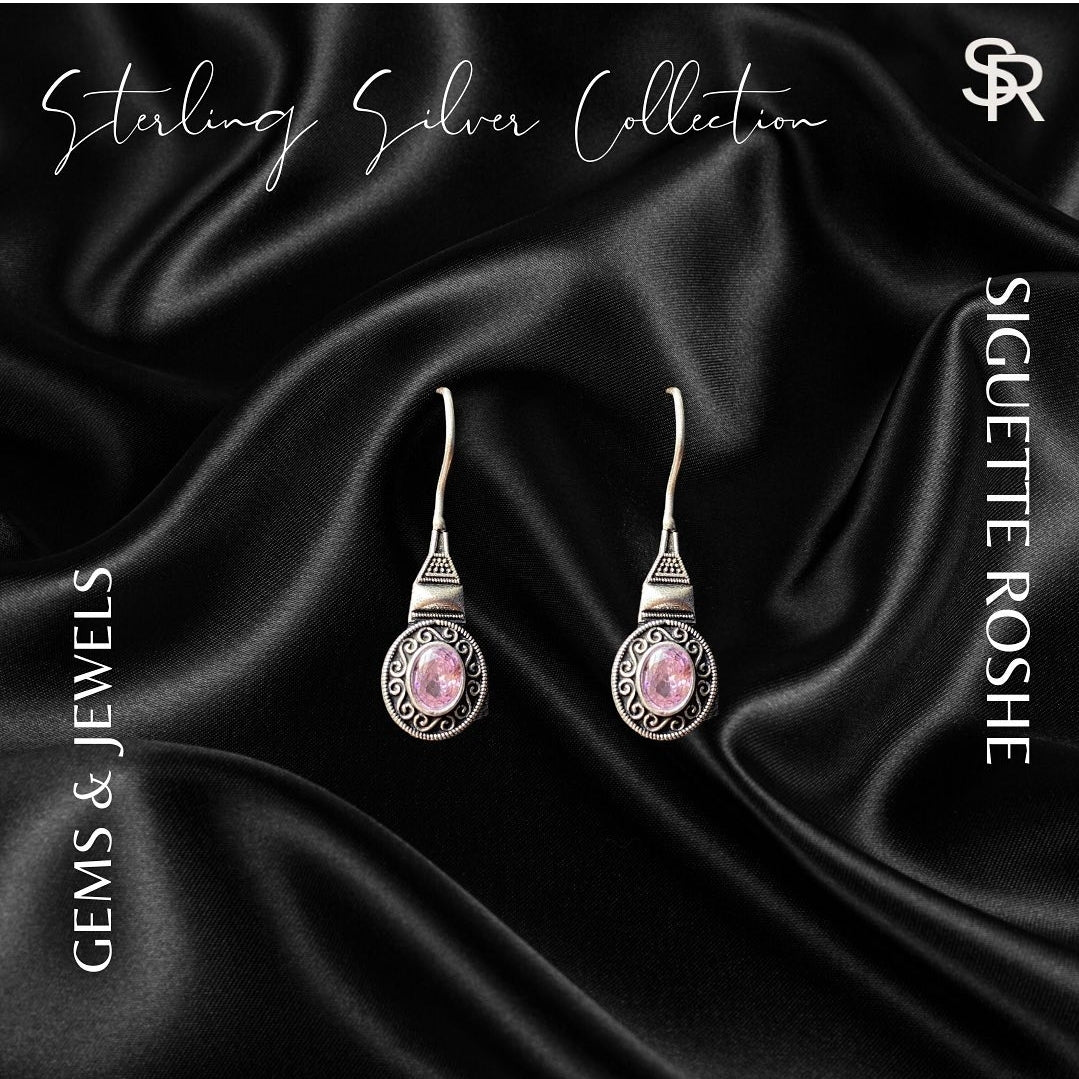 Gulab Hoop Earrings | Oxidised Jewels