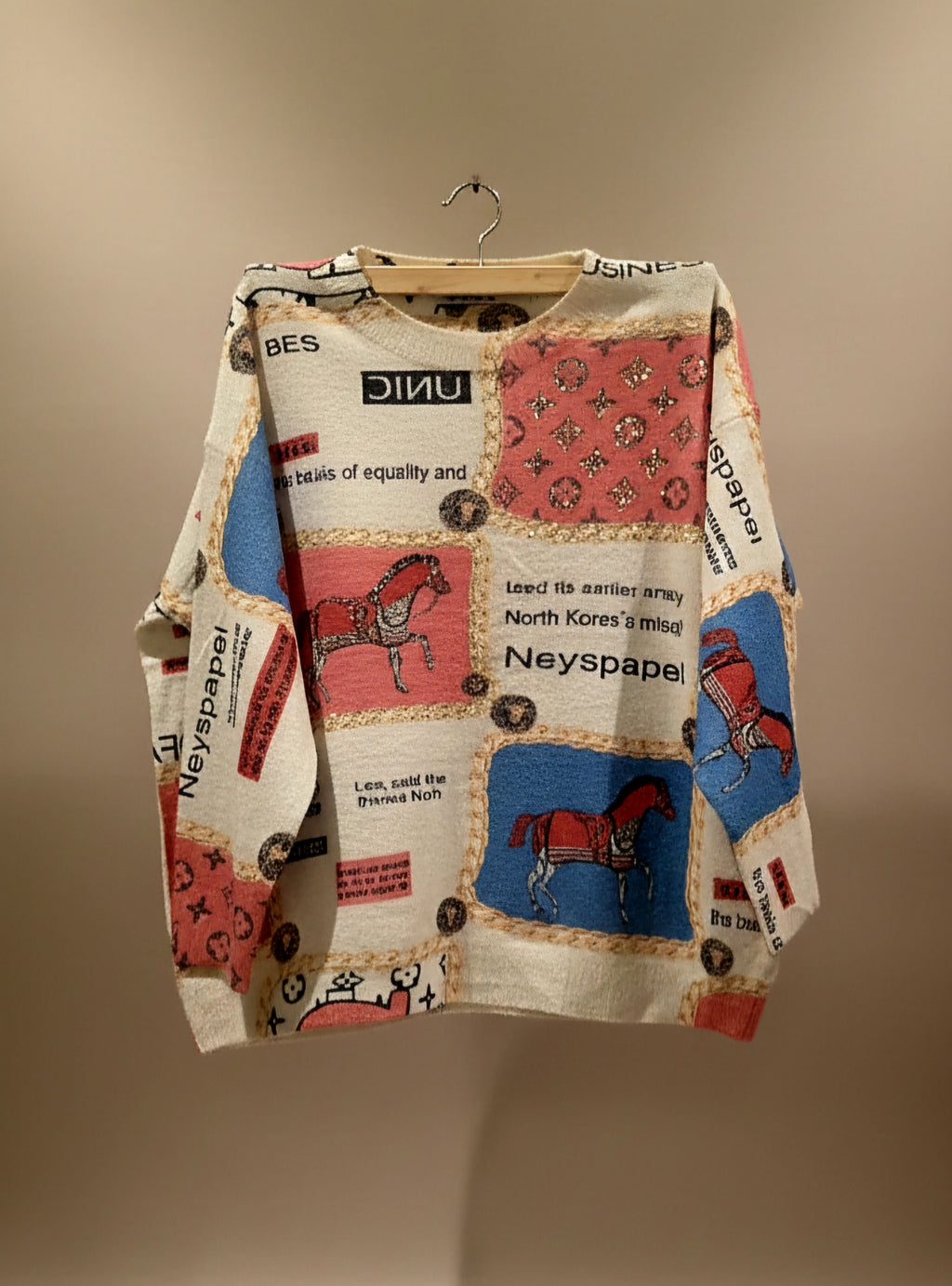 Graphic Sequinned Sweater