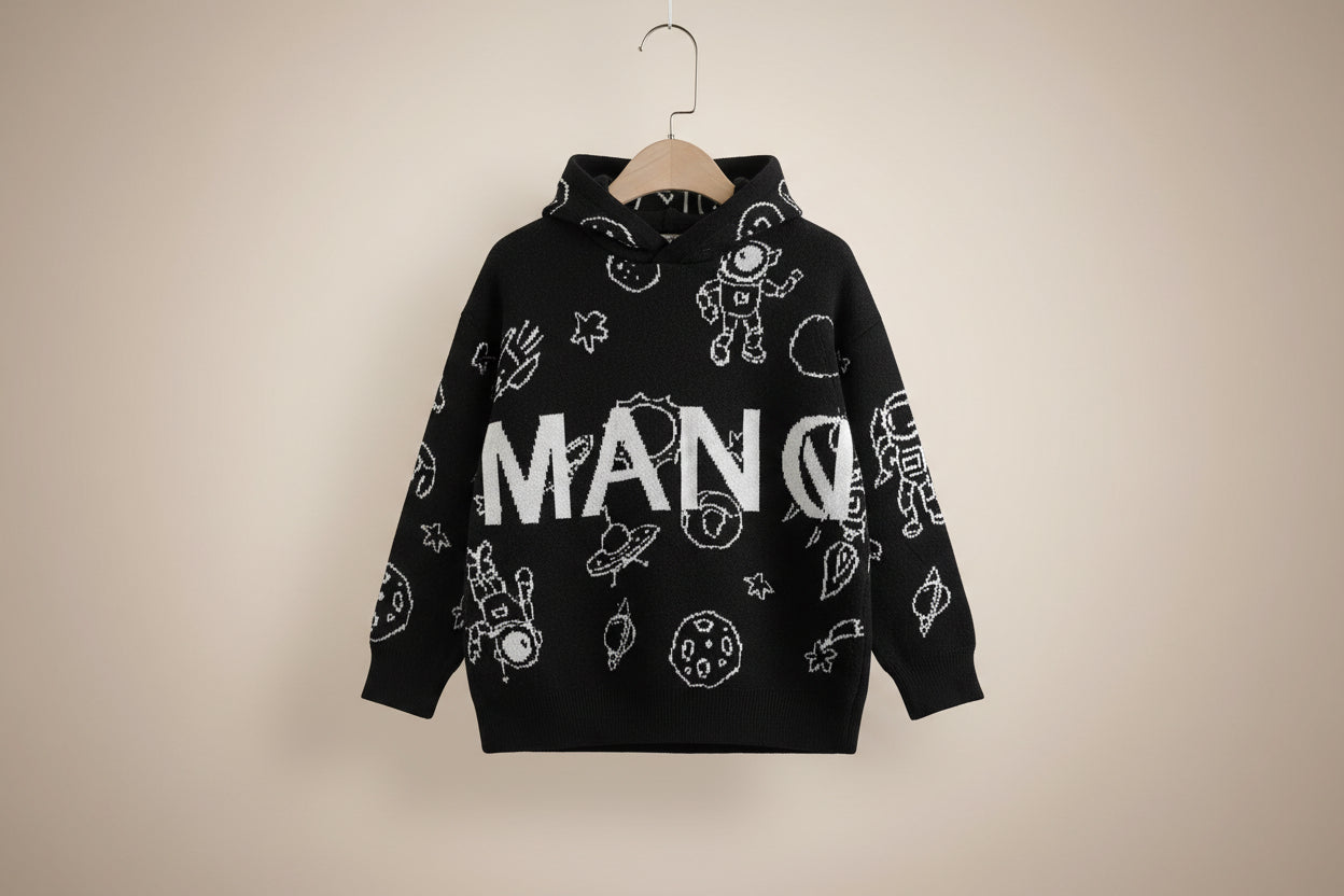 Cosmic Hooded Knit Sweater