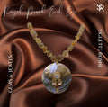 Royal Mother Of Pearl Evil Eye Statement Necklace