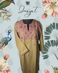Moss Green Aari-Embroidered Cotton Kurti